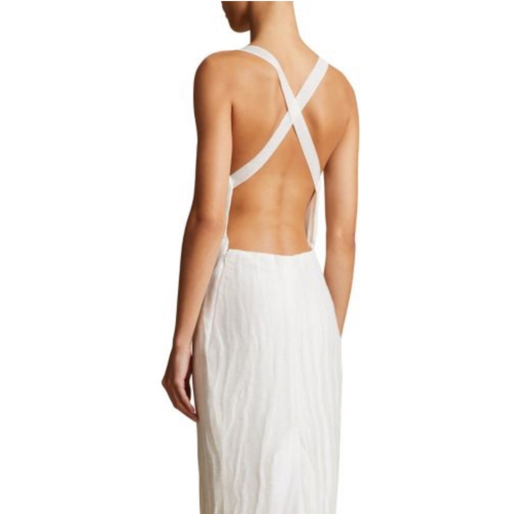 Khaite Fabia white Midi dress